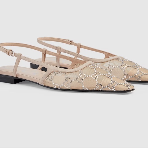 NWOT WOMEN'S GG SLINGBACK BALLET FLAT - Picture 1 of 6